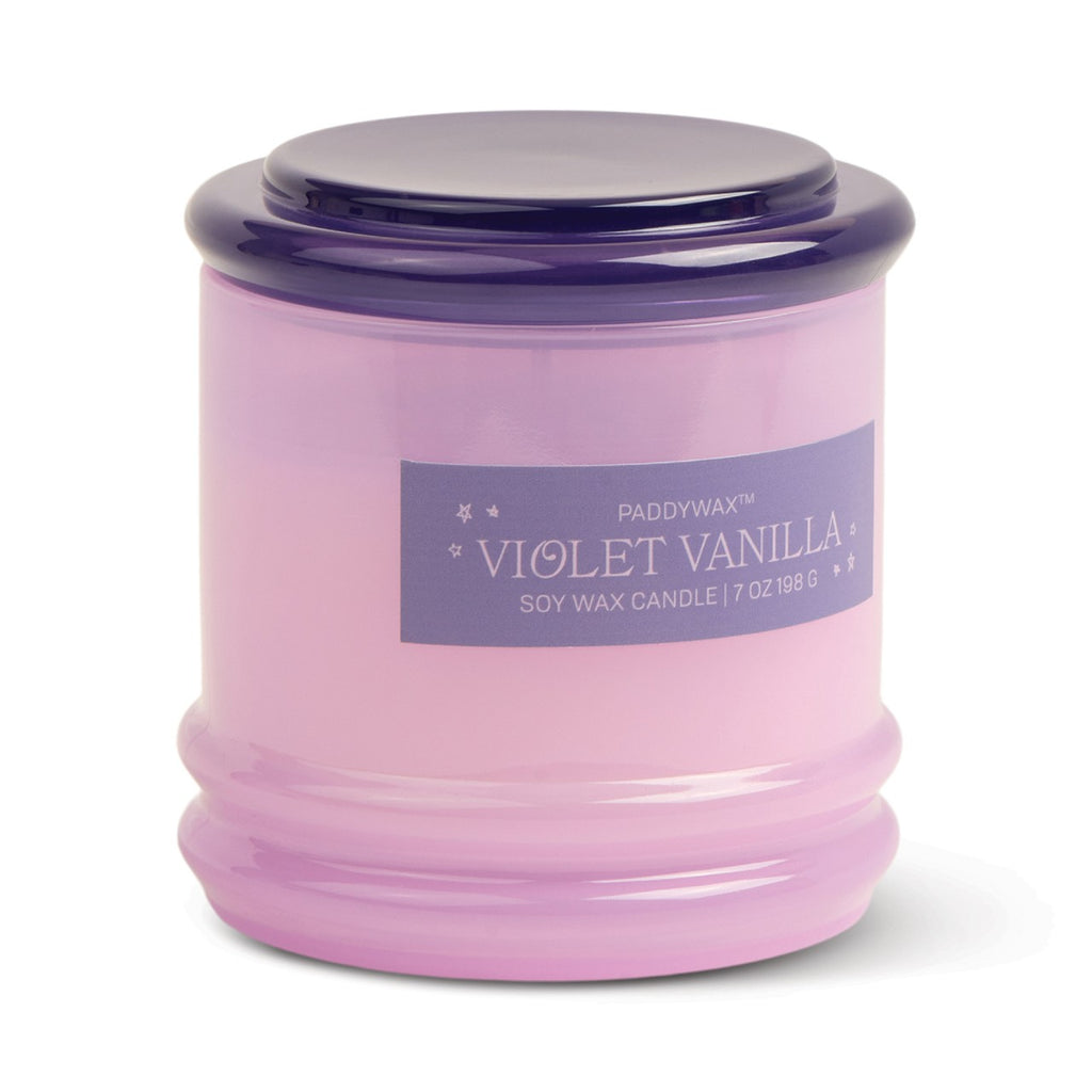 Violet Vanilla Stack Candle - 7oz Paddywax Home - Candles - Incense, Diffusers, Air Fresheners & Room Sprays
