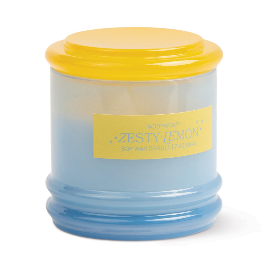 Zesty Lemon Stack Candle - 7oz Paddywax Home - Candles - Incense, Diffusers, Air Fresheners & Room Sprays