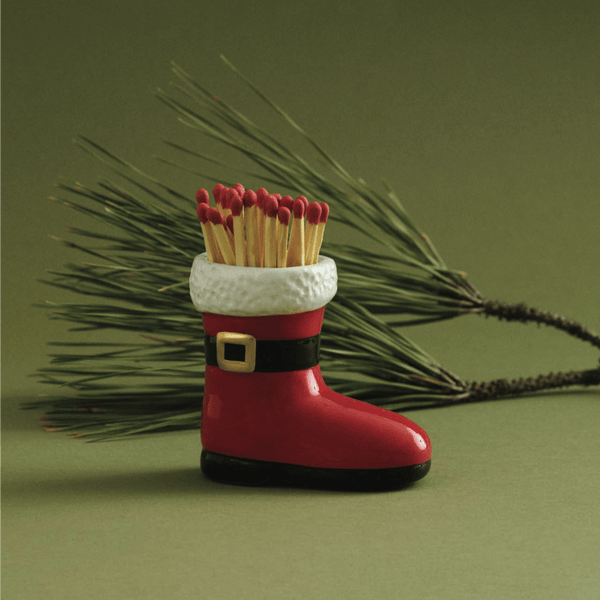 Santa Boot Ceramic Match Holder Paddywax Home - Candles - Matches