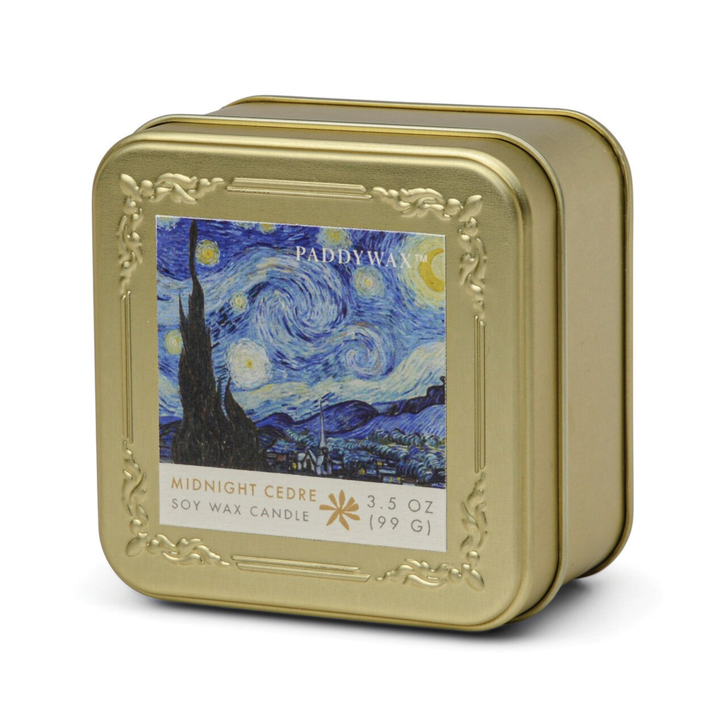 Midnight Cedre Impressionist Tin Candles - 3.5oz Paddywax Home - Candles