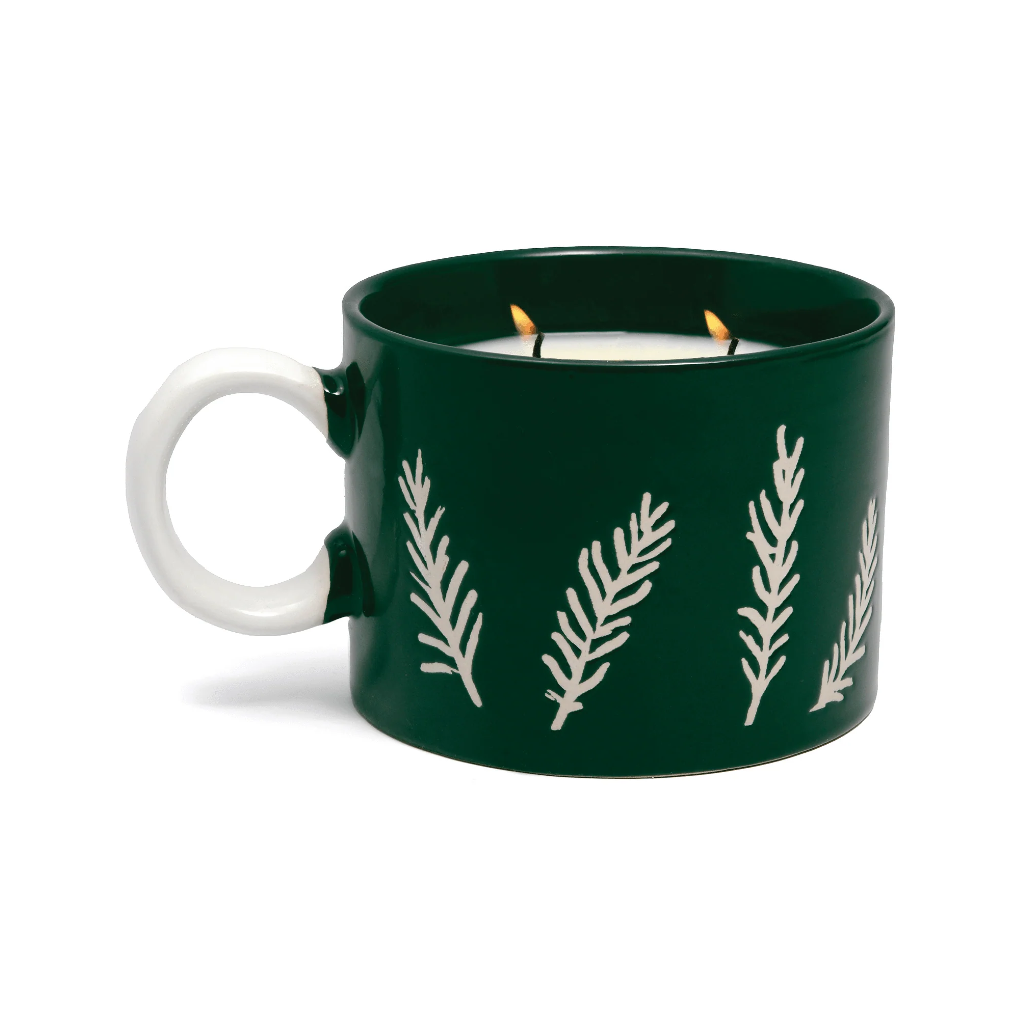 Cypress &amp; Fir Green Ceramic Mug &amp; Candle - 8oz Paddywax Home - Candles - Specialty