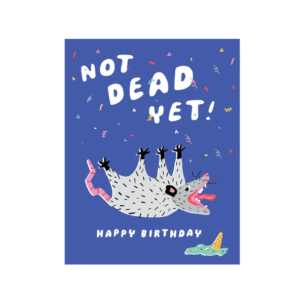 Not Dead Yet Possum Birthday Card Party of One Cards - Birthday