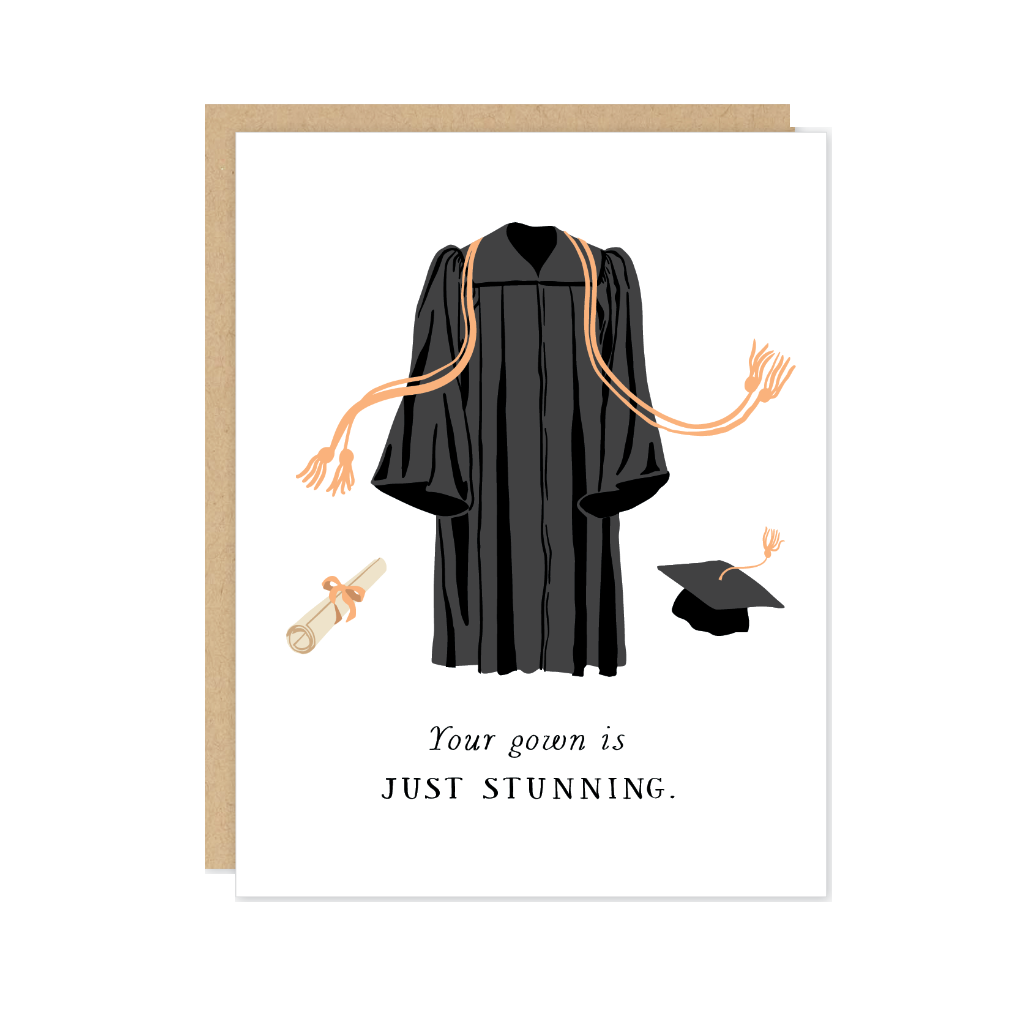 Stunning Gown Graduation Card Party of One Cards - Graduation