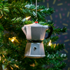 Coffee Pot Silver Ornament Party Rock Ornaments Holiday - Ornaments