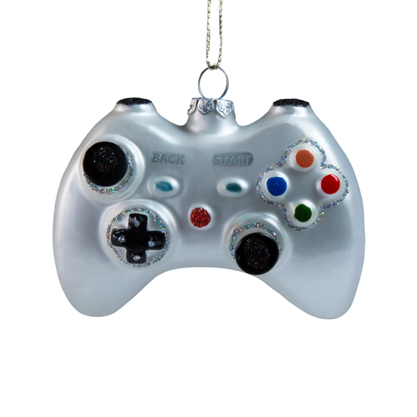 Video Game Controller Ornament - White Party Rock Ornaments Holiday - Ornaments
