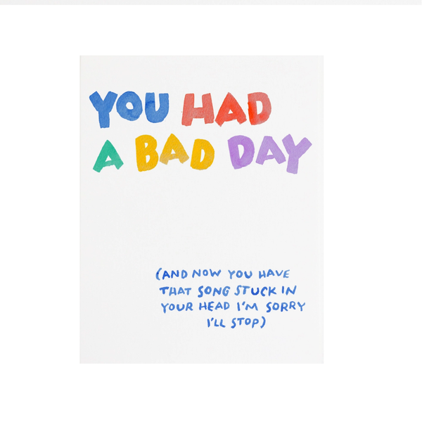 Bad Day Blank Card Party Sally Cards - Any Occasion