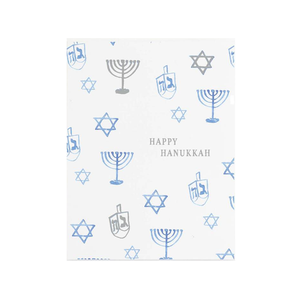 Silver Foil Hanukkah Card Party Sally Cards - Holiday - Hanukkah