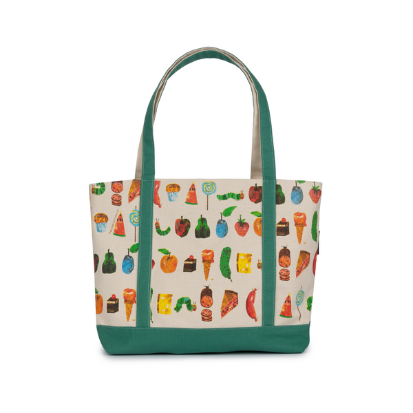 The Very Hungry Caterpillar Large Zippered Tote Bag Penguin Random House Apparel & Accessories - Bags - Reusable Shoppers & Tote Bags