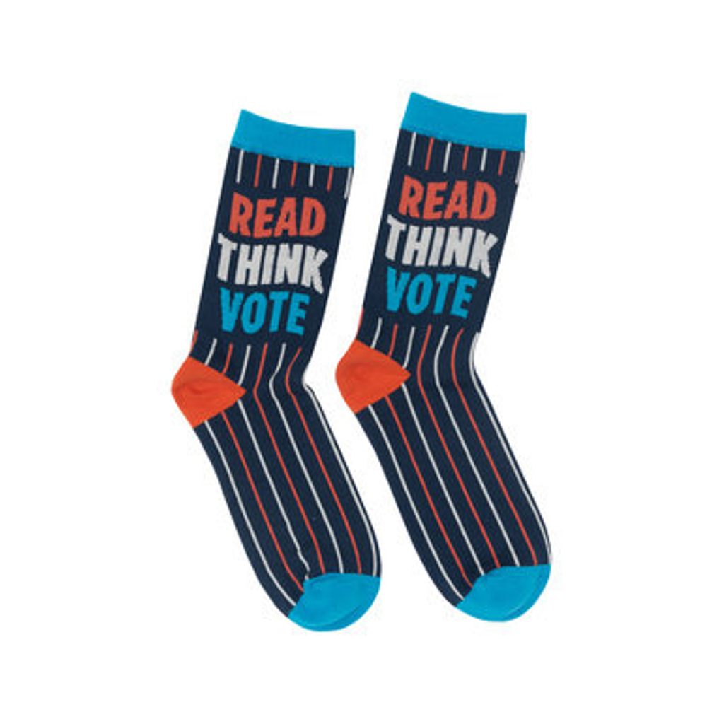 Read Think Vote 2024 Adult Crew Socks - Large Penguin Random House Apparel & Accessories - Socks - Adult - Unisex