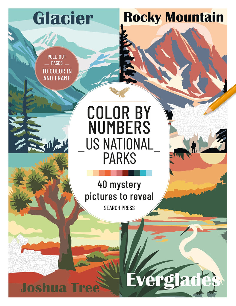 Color by Numbers US National Parks Coloring Book Penguin Random House Books - Coloring