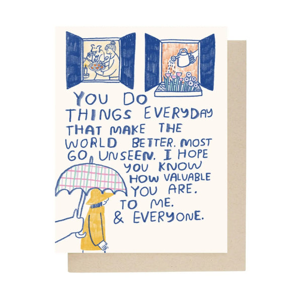 You Make The World Better Blank Card People Ive Loved Cards - Any Occasion