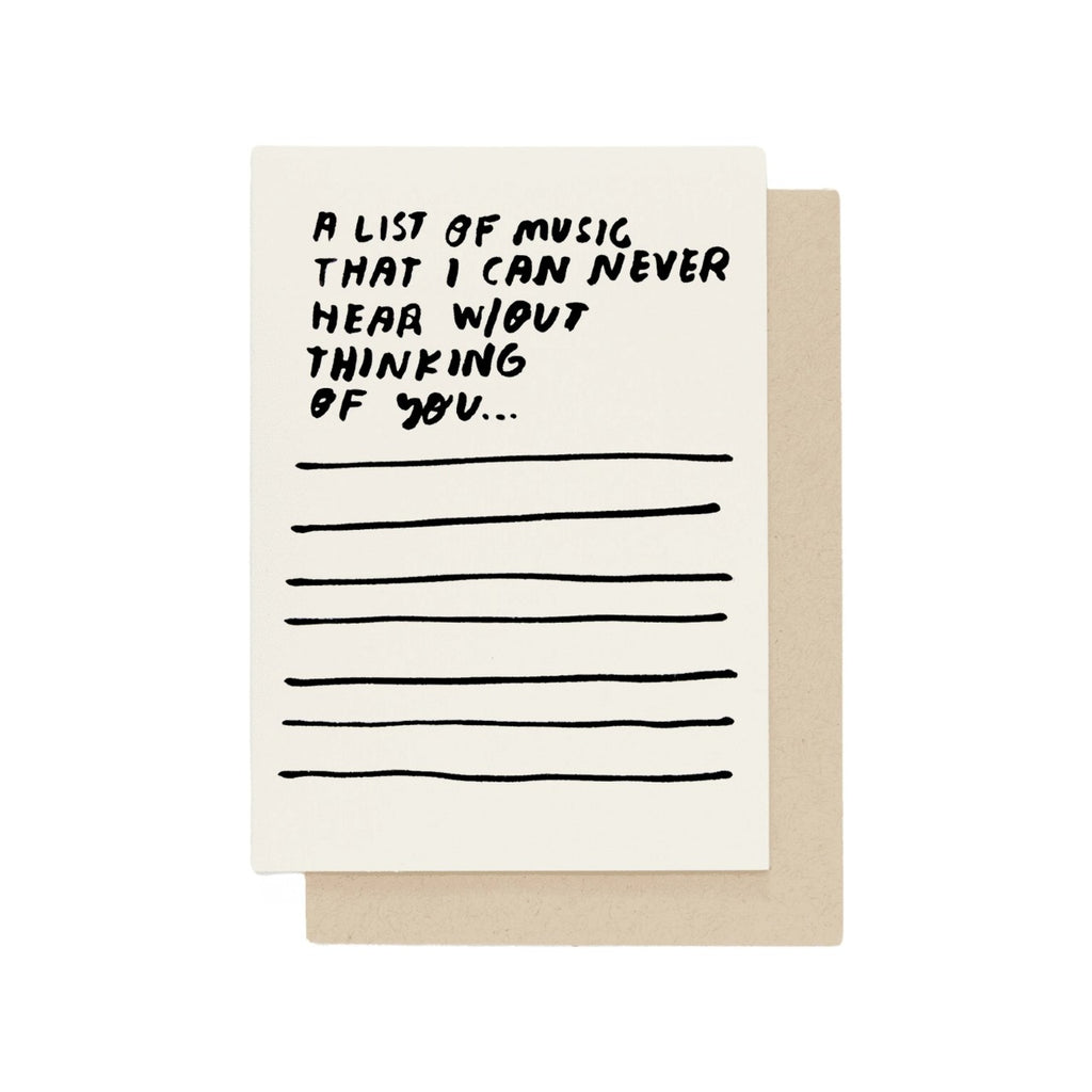 Songs Love Card People Ive Loved Cards - Love