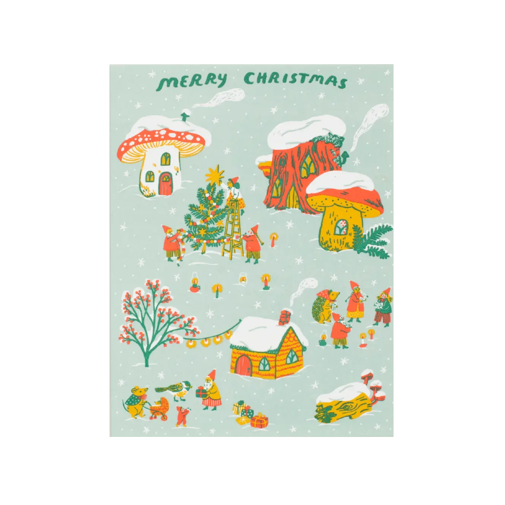 Merry Christmas Village Christmas Card Phoebe Wahl Cards - Holiday - Christmas