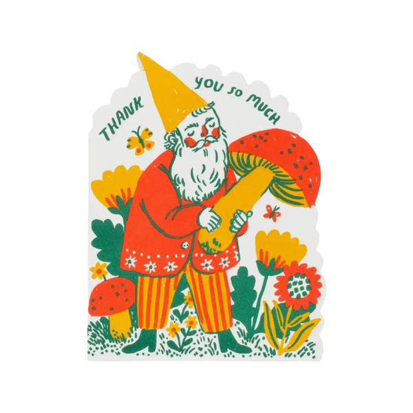 Thank You So Much Gnome Thank You Card Phoebe Wahl Cards - Thank You