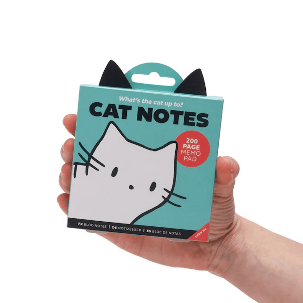 What's The Cat Up To Note Noteblock - Die-Cut Cat Desk Memo Pad Pikkii Books - Blank Notebooks & Journals - Notepads