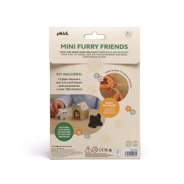 Mini Furry Friends Origami Kit Pikkii Toys & Games - Crafts & Hobbies