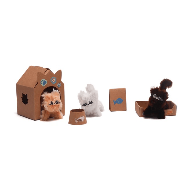 Mini Furry Friends Origami Kit Pikkii Toys & Games - Crafts & Hobbies