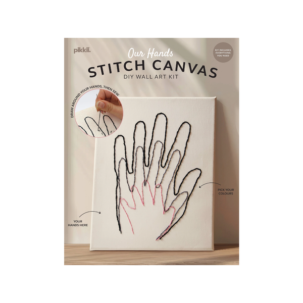 Our Hands Stitch Canvas Wall Art Kit Pikkii Toys & Games - Crafts & Hobbies