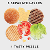Burger Layer 160 Piece Jigsaw Puzzle Pikkii Toys & Games - Puzzles & Games - Jigsaw Puzzles