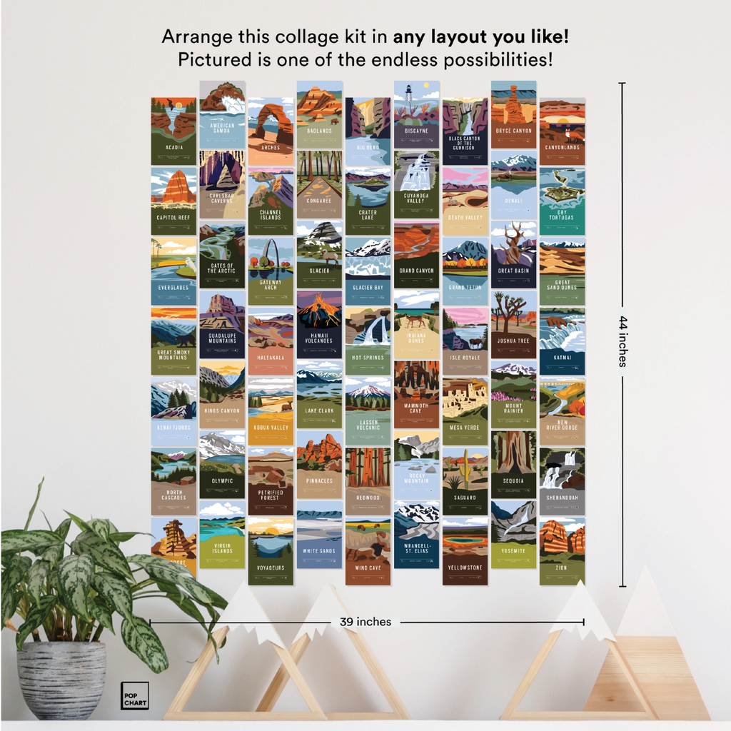 National Parks Collage Artwork Kit Pop Chart Home - Wall & Mantle - Artwork