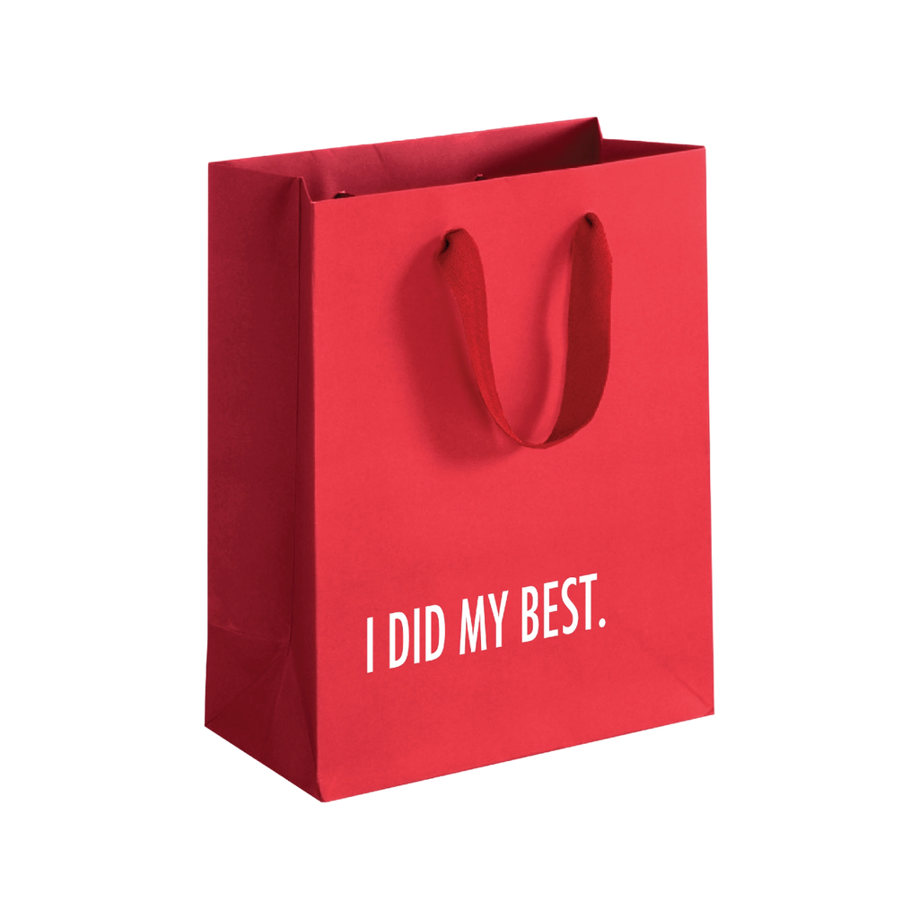 I Did My Best Red Medium Gift Bag Pretty Alright Goods Gift Wrap & Packaging - Gift Bags