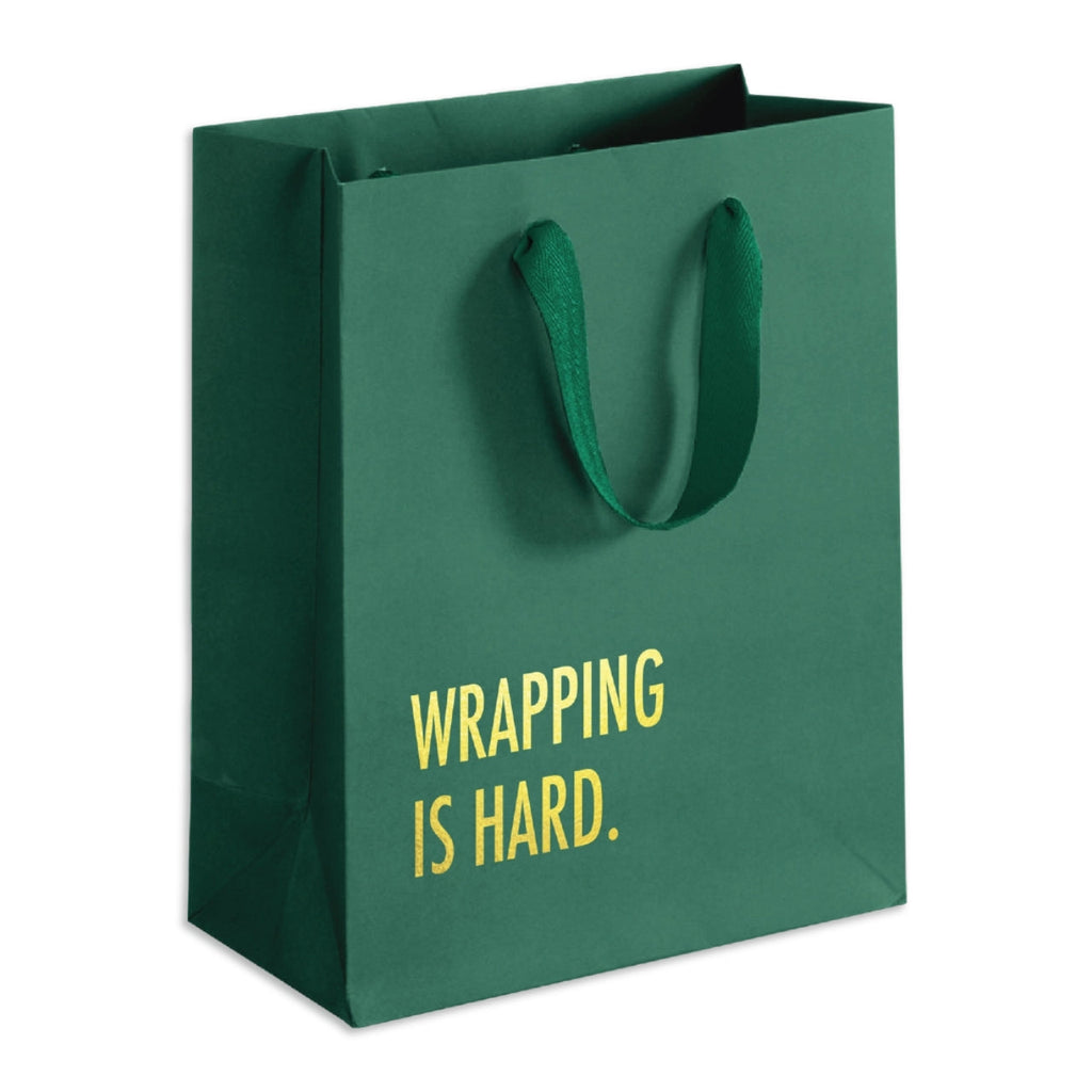 Wrapping Is Hard Gift Bag - Green Pretty Alright Goods Gift Wrap & Packaging - Gift Bags