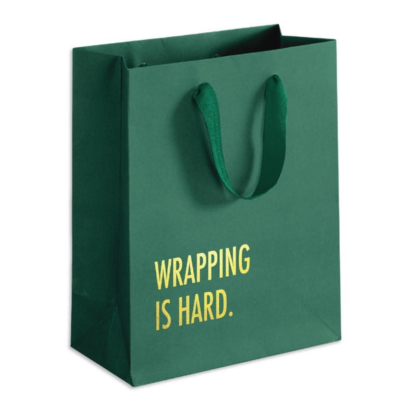 Wrapping Is Hard Gift Bag - Green Pretty Alright Goods Gift Wrap & Packaging - Gift Bags