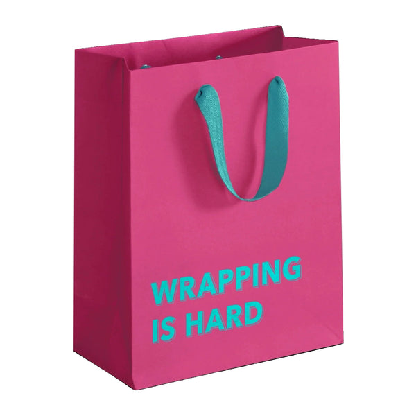 Wrapping Is Hard Gift Bag - Magenta Pretty Alright Goods Gift Wrap & Packaging - Gift Bags