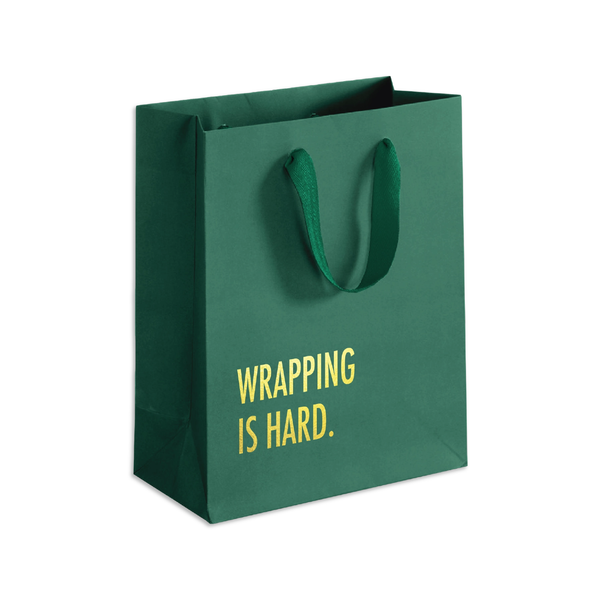 Wrapping Is Hard Green Medium Gift Bag Pretty Alright Goods Gift Wrap & Packaging - Gift Bags