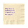 Wine And Great Beverage Napkins Pretty Alright Goods Home - Barware - Cocktail Napkins