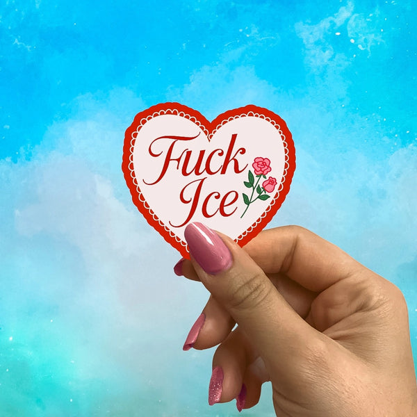 Fuck Ice Heart Sticker Pretty Toxic Stickers Impulse - Decorative Stickers