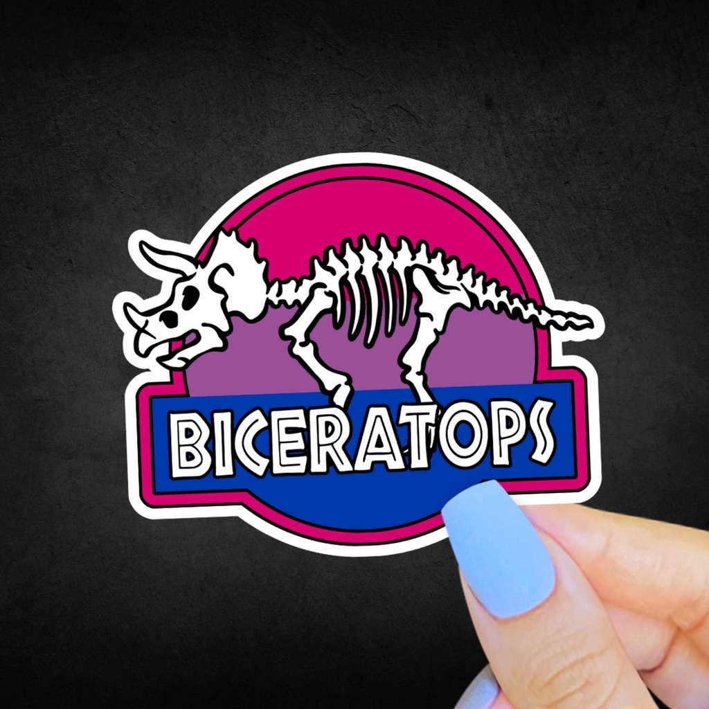 Pride Dinosaur Biceratops Sticker Pretty Toxic Stickers Impulse - Decorative Stickers