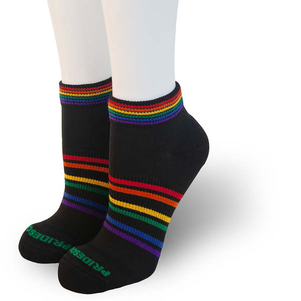 Athletic Shorty Rainbow Socks- Unisex Pride Socks Apparel & Accessories - Socks - Adult - Unisex