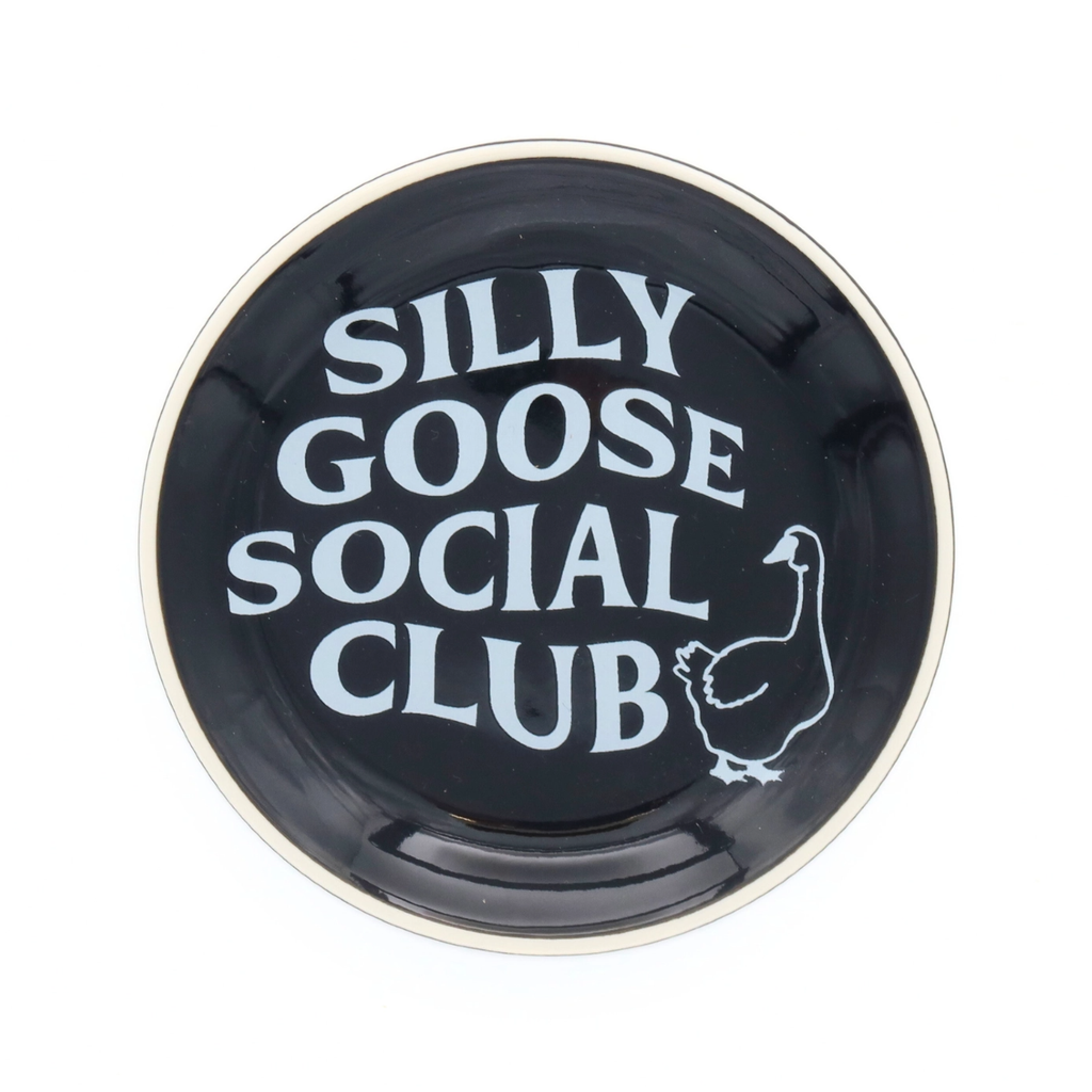 Silly Goose Social Club Round Trinket Tray Properly Improper Home - Decorative Trays, Plates, & Bowls