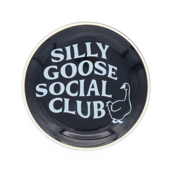 Silly Goose Social Club Round Trinket Tray Properly Improper Home - Decorative Trays, Plates, & Bowls