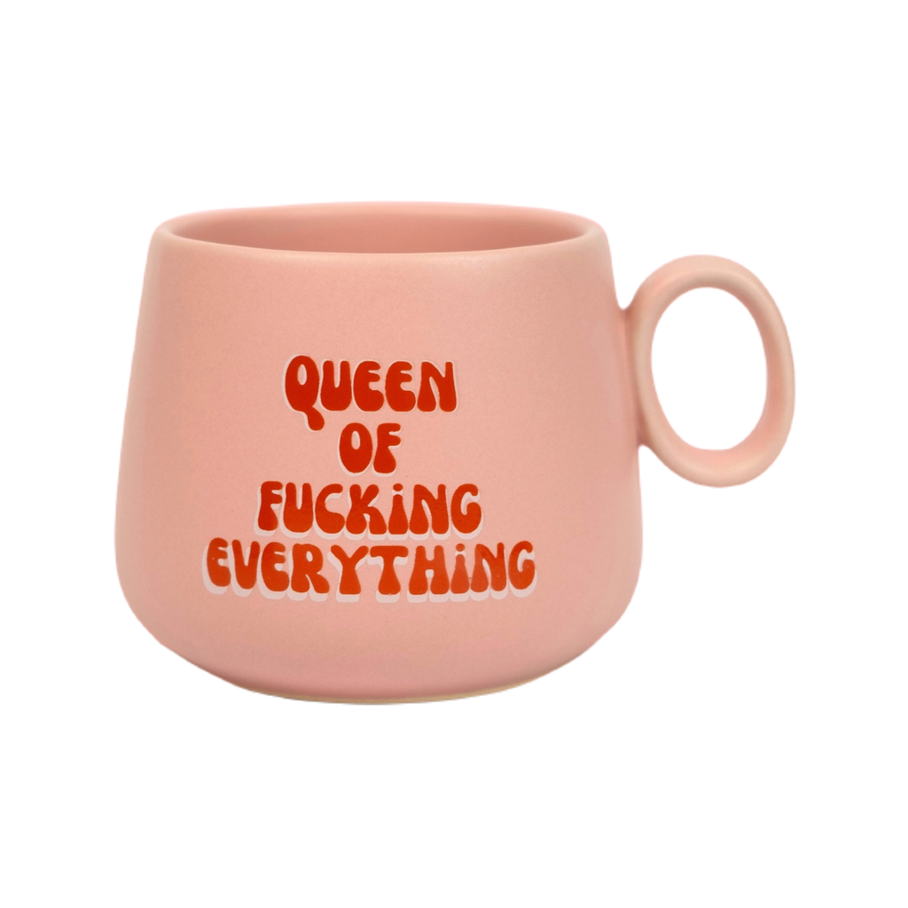 Queen Of F*cking Everything Cappuccino Mug Properly Improper Home - Mugs & Glasses