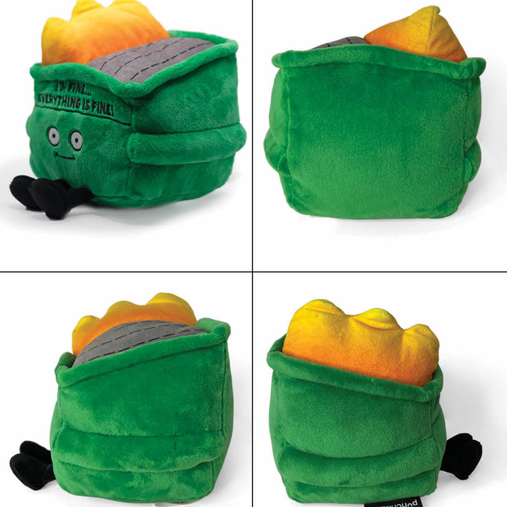 Dumpster Fire Meme Everything Is Fine Plush Punchkins Toys & Games - Stuffed Animals & Plush Toys