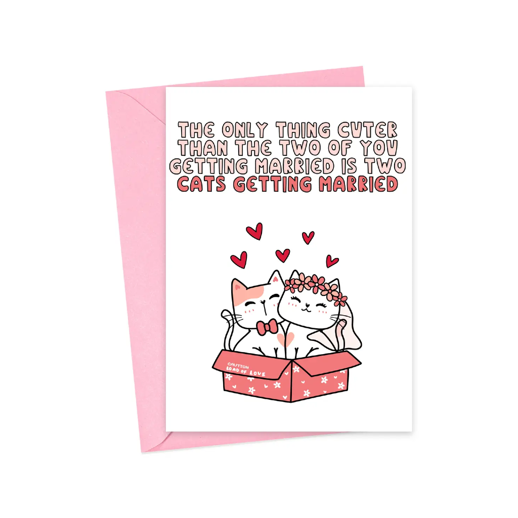 Cat Wedding Card R Is For Robo Cards - Love - Wedding