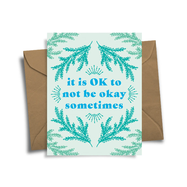 It Is Ok To Not Be Okay Blank Card Radical Hearts Print Lab Cards - Any Occasion
