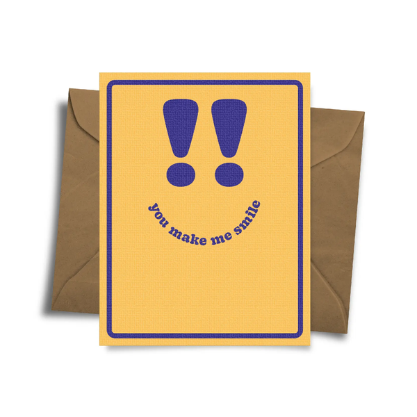 You Make Me Smile Blank Card Radical Hearts Print Lab Cards - Any Occasion