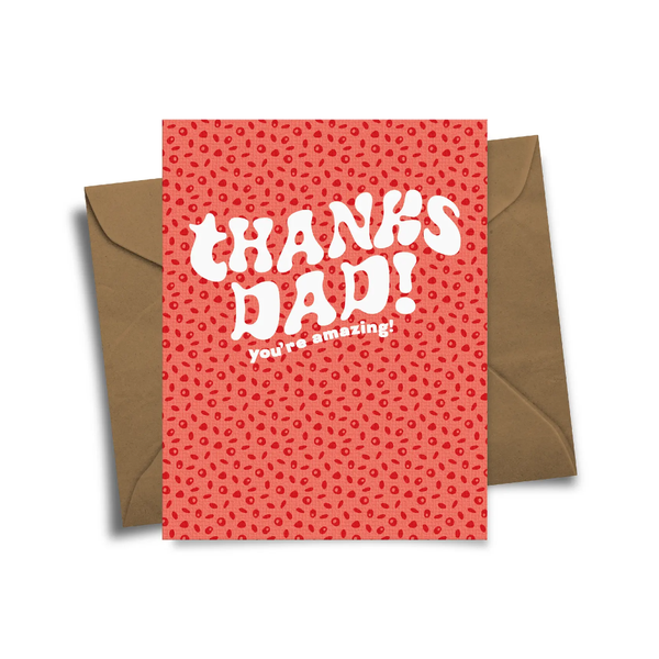 Thanks Dad Confetti Father's Day Card Radical Hearts Print Lab Cards - Holiday - Father's Day