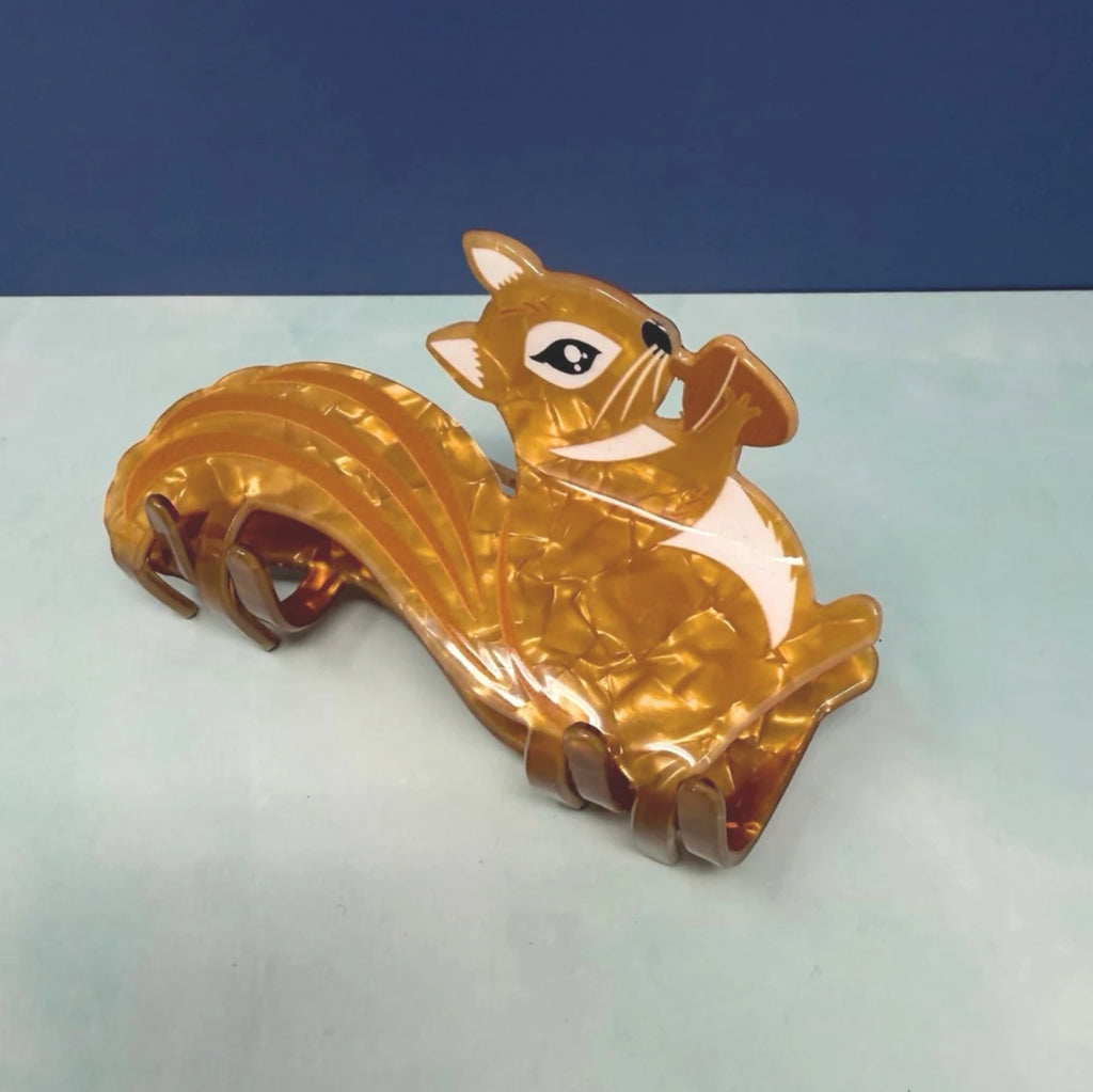 Squirrel Hair Claw Clip Rainbow Unicorn Birthday Surprise Apparel & Accessories - Hair Accessories - Hair Claws & Clips