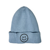 Light Blue Smiley Beanie - Kids Rainbow Unicorn Birthday Surprise Apparel & Accessories - Winter - Kids - Hats