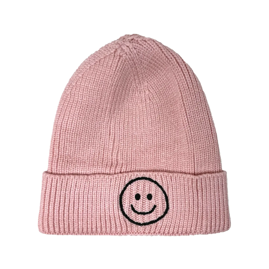 Pink Smiley Beanie - Kids Rainbow Unicorn Birthday Surprise Apparel & Accessories - Winter - Kids - Hats