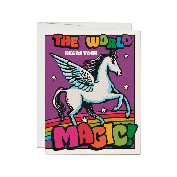 Magical Pegasus Blank Card Red Cap Cards Cards - Any Occasion