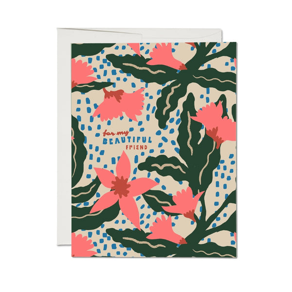 Pink Azalea Blank Card Red Cap Cards Cards - Any Occasion