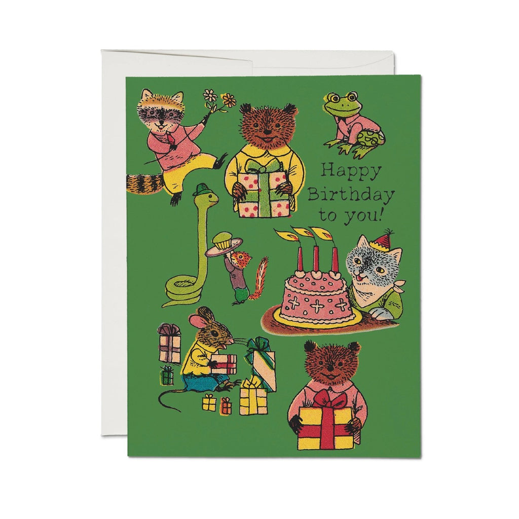 Critter Wishes Birthday Card Red Cap Cards Cards - Birthday