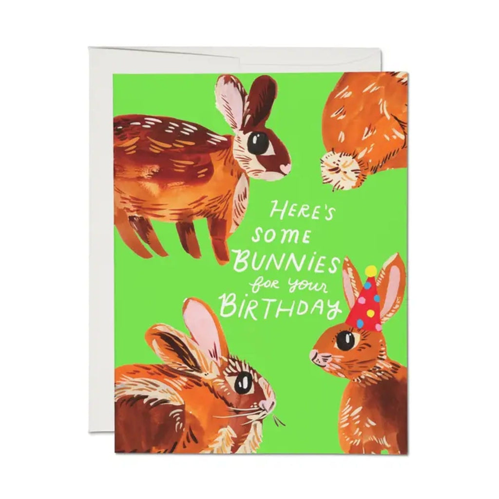 Here's Some Bunnies Birthday Card Red Cap Cards Cards - Birthday