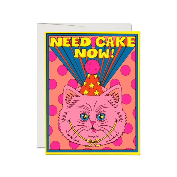 Need Cake Brithday Card Red Cap Cards Cards - Birthday