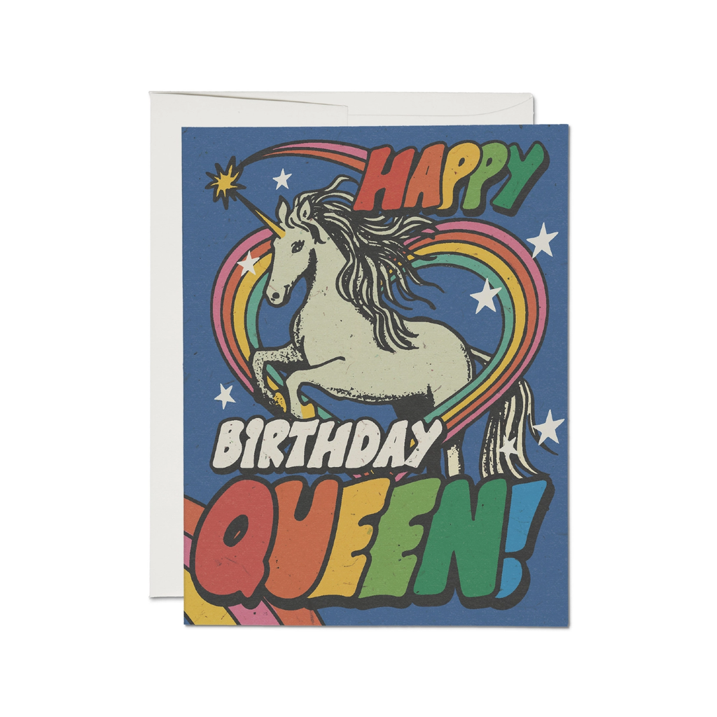 Unicorn Queen Birthday Card Red Cap Cards Cards - Birthday